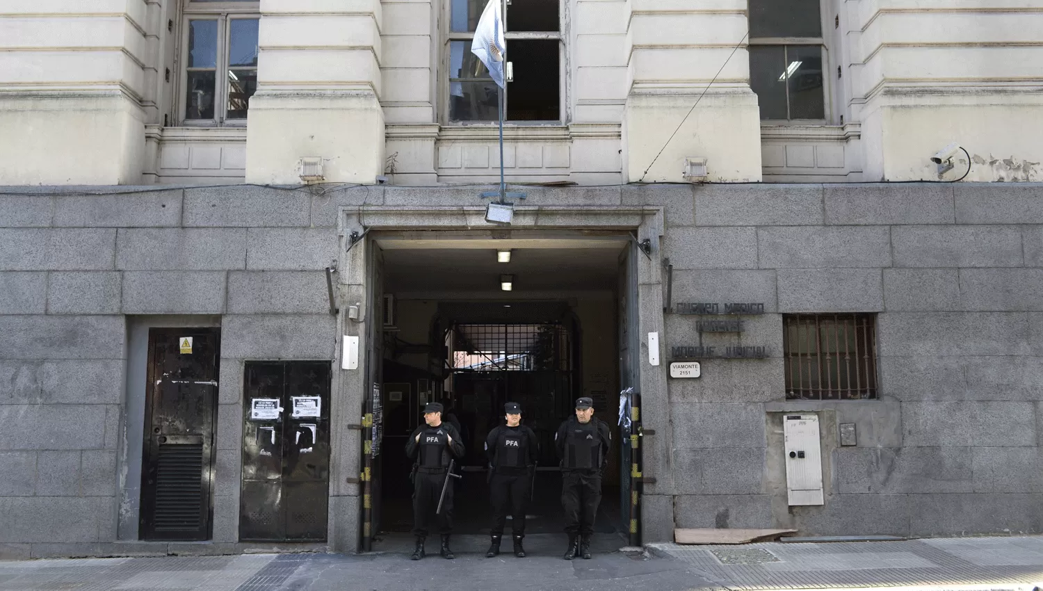 MORGUE JUDICIAL. Acá se realiza la autopsia del cuerpo hallado en el río Chubut. DYN