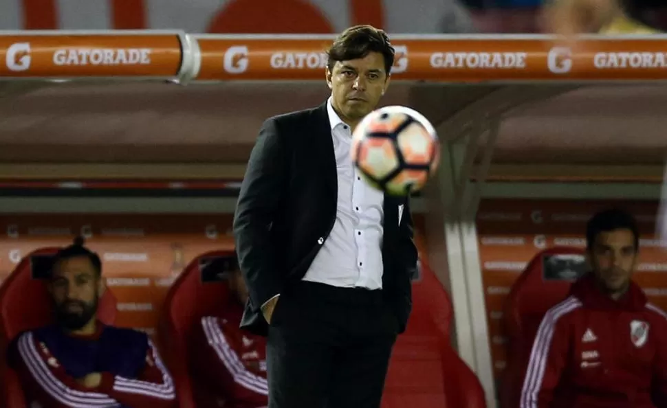 CON LA MIRA EN EL “GRANATE”. Marcelo Gallardo pronosticó una serie dura contra Lanús, por la semifinal de la Libertadores. REUTERS