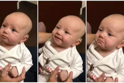 El emotivo video de una bebé que escucha por primera vez a su mamá