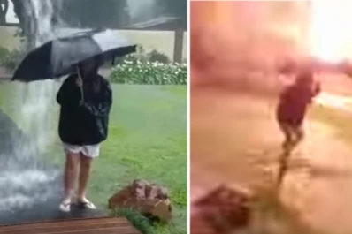 ¡Flor de susto! Jugaba en su casa y le cayó un rayo encima