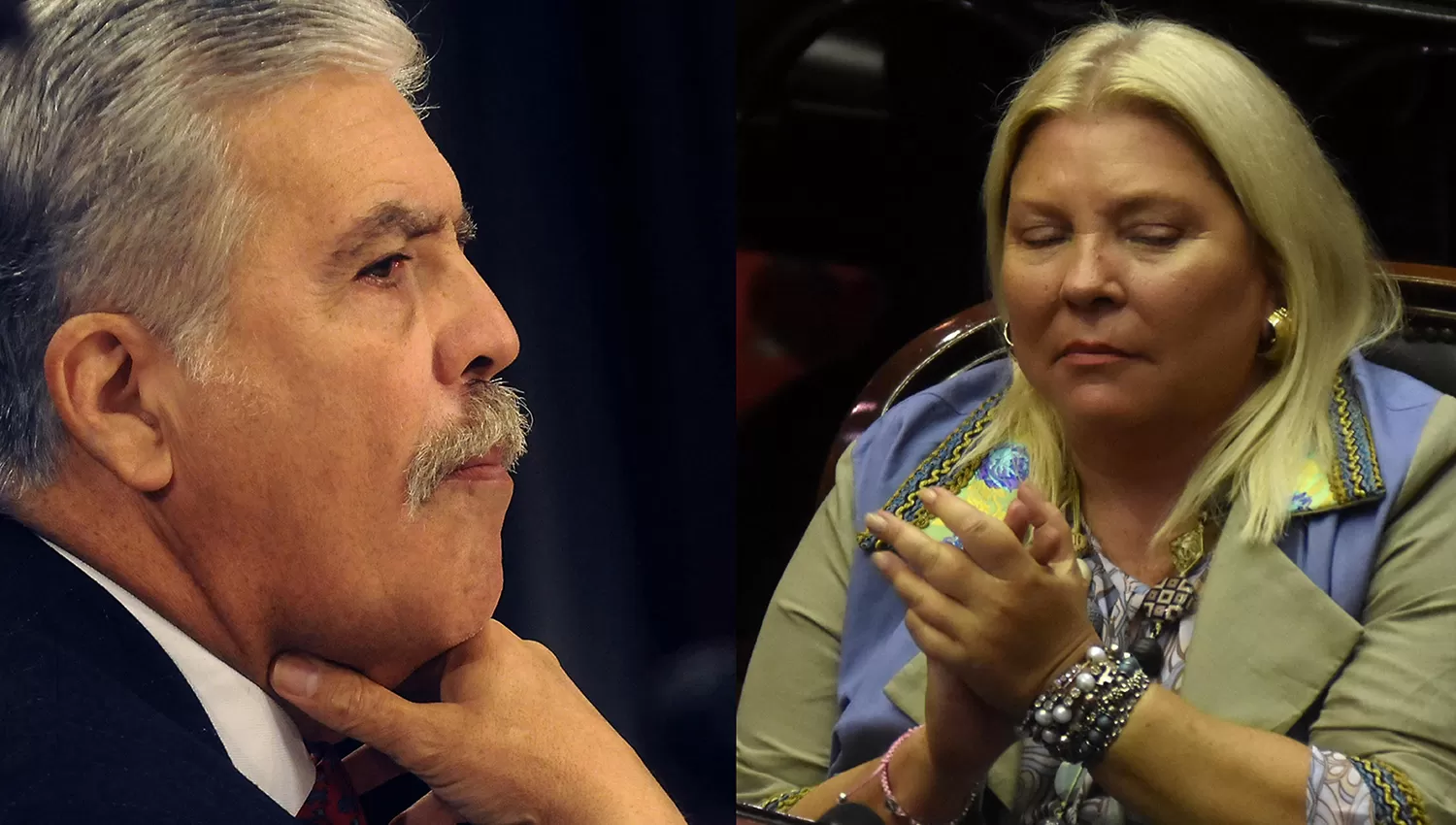 Julio De Vido y Elisa Carrió. FOTO DE DYN. 