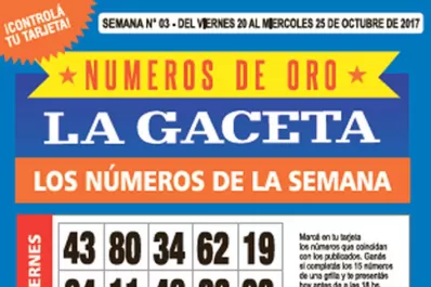 ¿Tuviste suerte? Aquí te dejamos la grilla completa de los Números de Oro