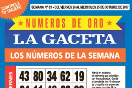 ¿Tuviste suerte? Aquí te dejamos la grilla completa de los Números de Oro