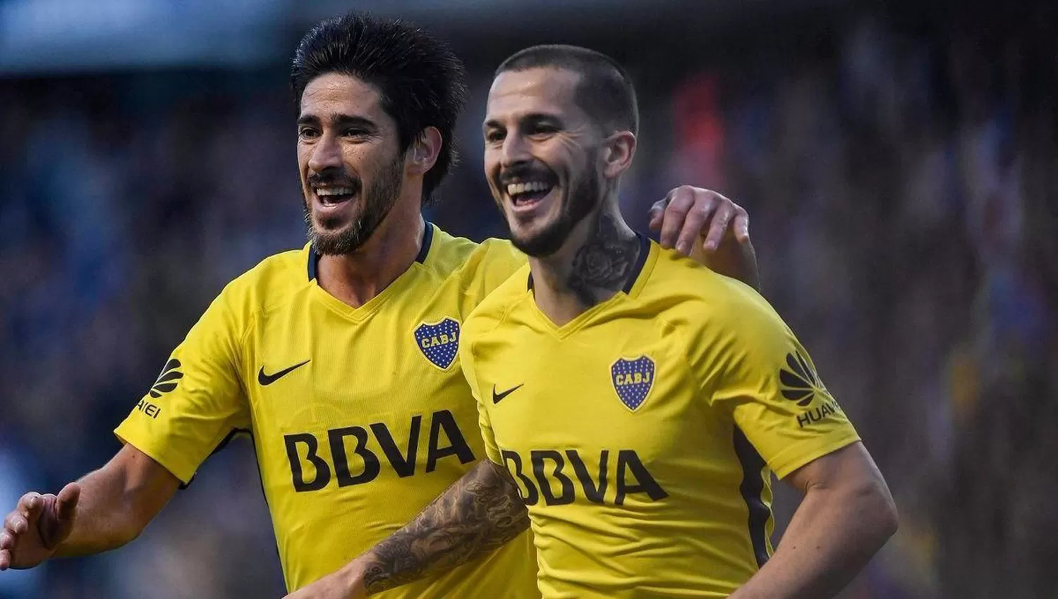 GOLEADORES. Benedetto y Pérez son las figuras de Boca. (ARCHIVO)