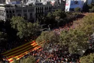 Una multitud marchó en Barcelona para pedir la unidad de España