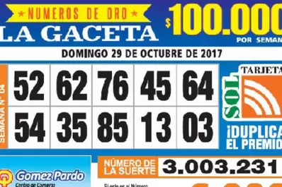 Los Números de Oro de LA GACETA
