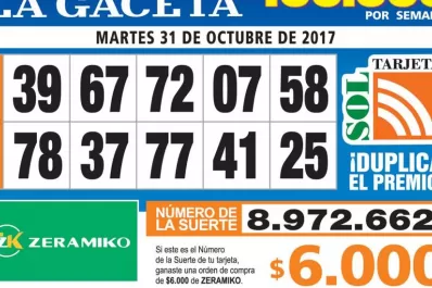 Los Números de Oro de LA GACETA