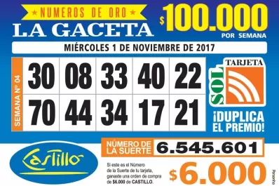 Los Números de Oro de LA GACETA