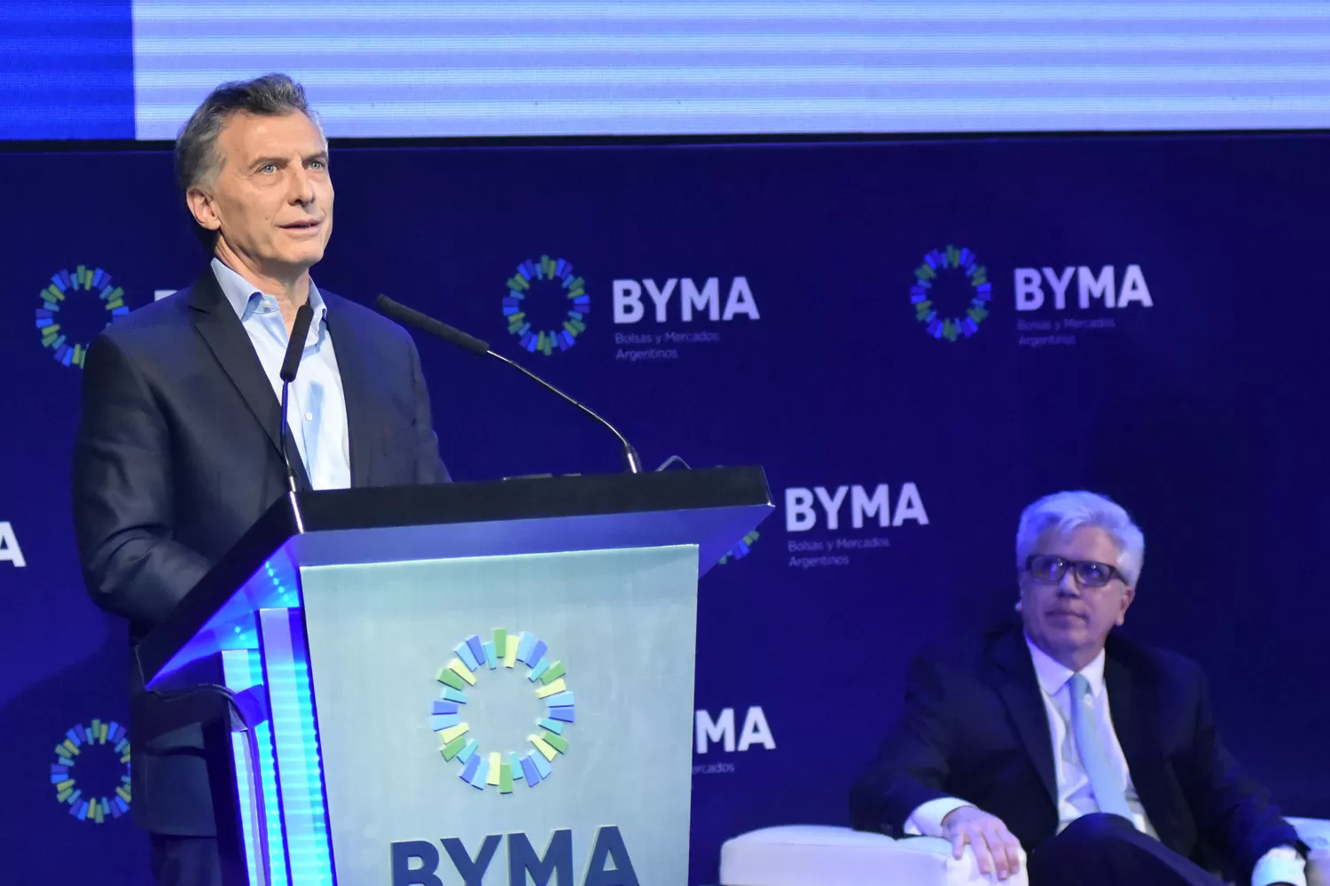 ECONOMÍA. Mauricio Macri en el BYMA. FOTO DYN.