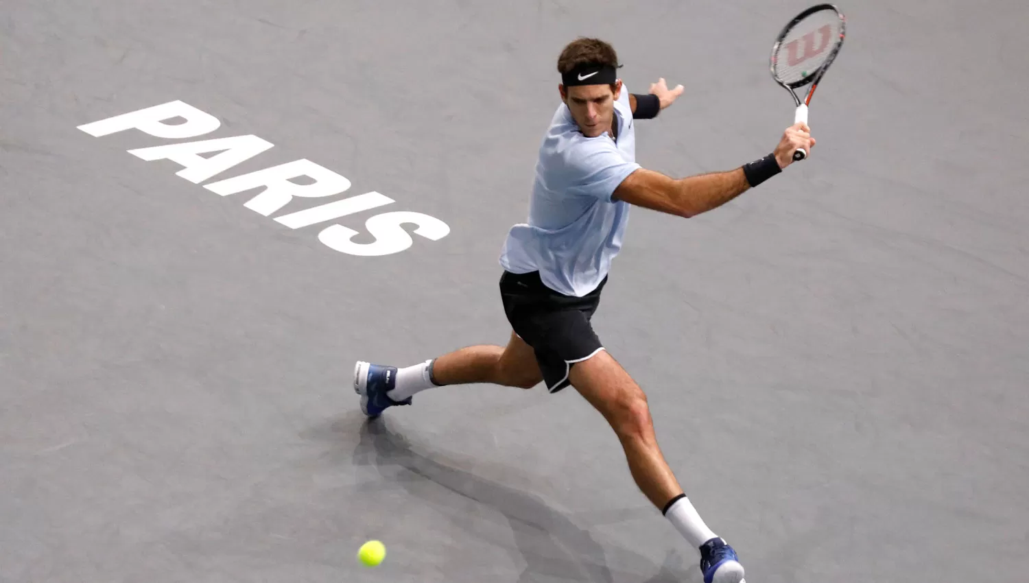 JUAN MARTÍN DEL POTRO. El tandilense, en un momento del partido contra Haase. REUTERS