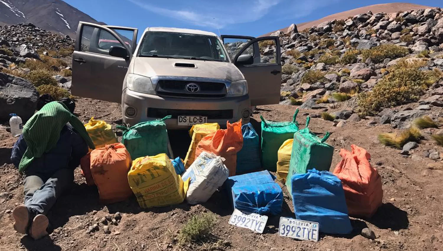 Incautaron media tonelada de marihuana en la puna salteña