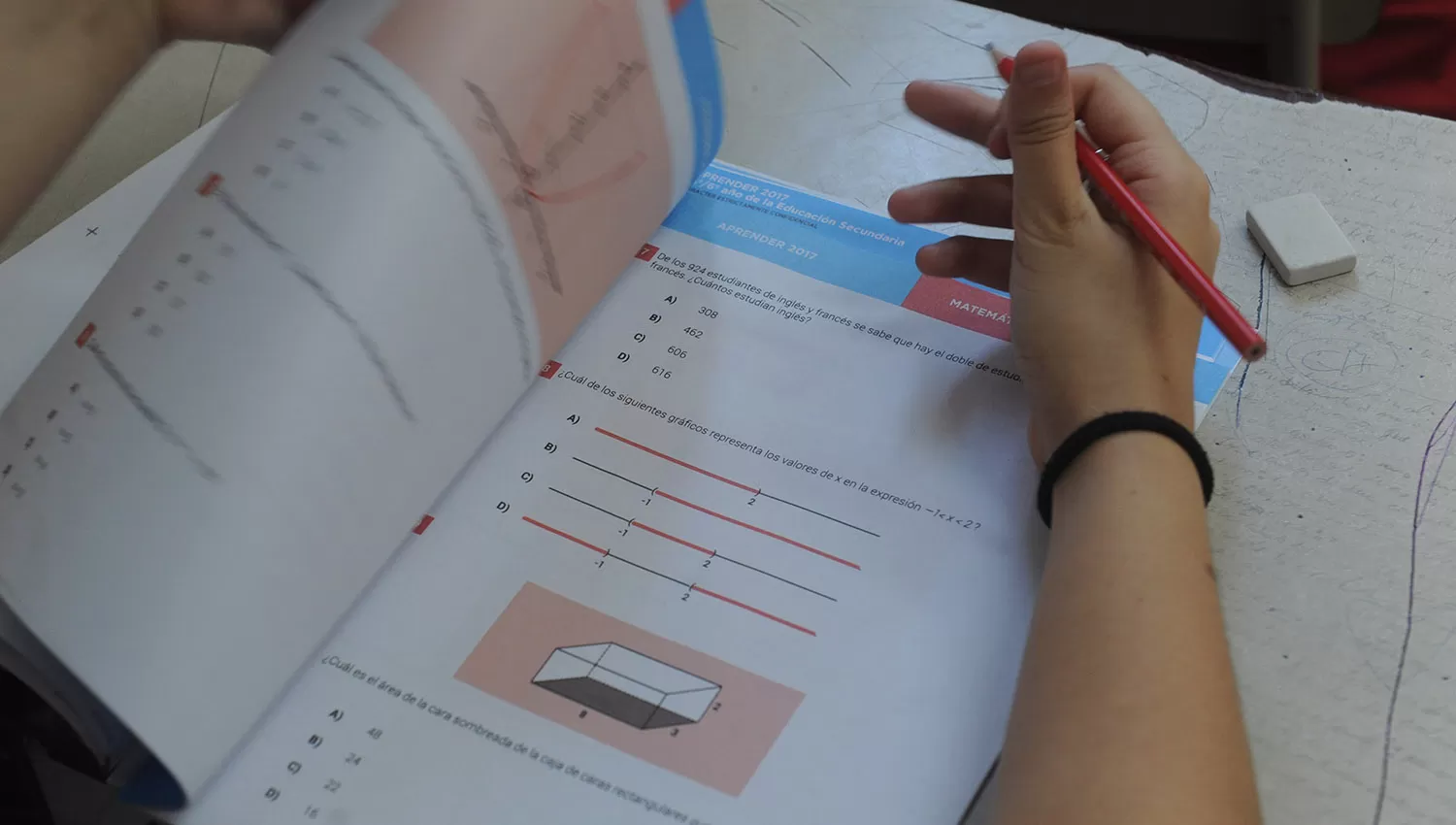 EXAMEN. Una chica tucumana rinde la prueba Aprender. LA GACETA / FOTO DE ANTONIO FERRONI