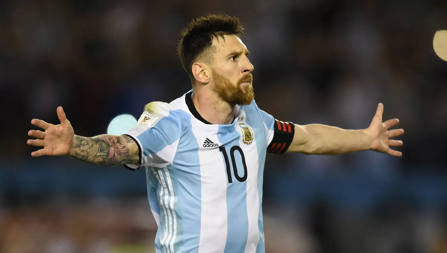 LIONEL MESSI. El capitán de  la Selección festeja uno de los goles contra Ecuador. FOTO TOMADA DE GOALS