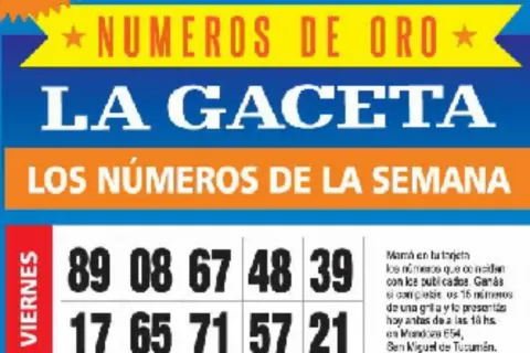 ¡Mucha suerte! Acá está la grilla completa de los Números de Oro