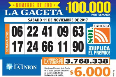 Los Números de Oro de LA GACETA