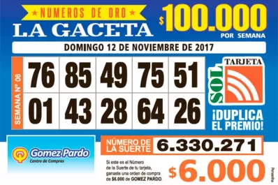 Los Números de Oro de LA GACETA