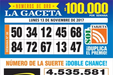 Los Números de Oro de LA GACETA