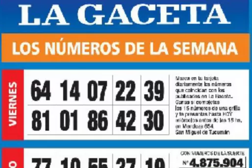 La grilla completa de los Números de Oro: ¡hay un pozo acumulado de $500.000!