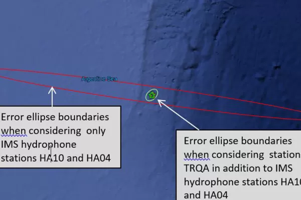 La búsqueda del submarino: difunden datos más precisos sobre el lugar de la explosión