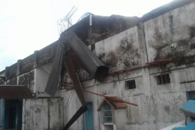 La tormenta de anoche causó daños en el estadio de Atlético Concepción