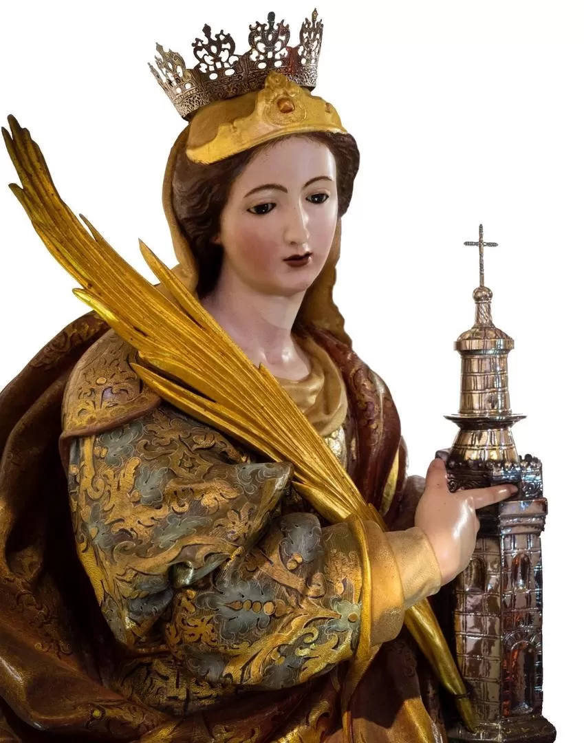 SANTA BÁRBARA. Imagen de la virgen y mártir, a la cual los vecinos pedían que calmase las furias del clima. 