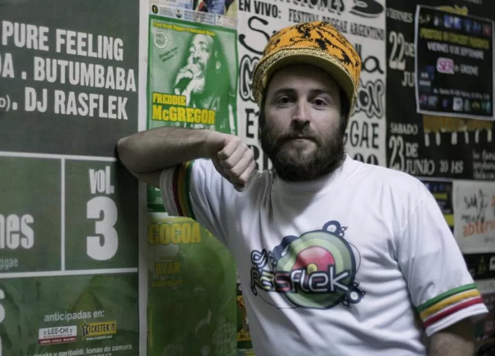 EXPERIENCIA. Dj Rasflek comenzó en 2002 en la movida nacional del reggae. prensa
