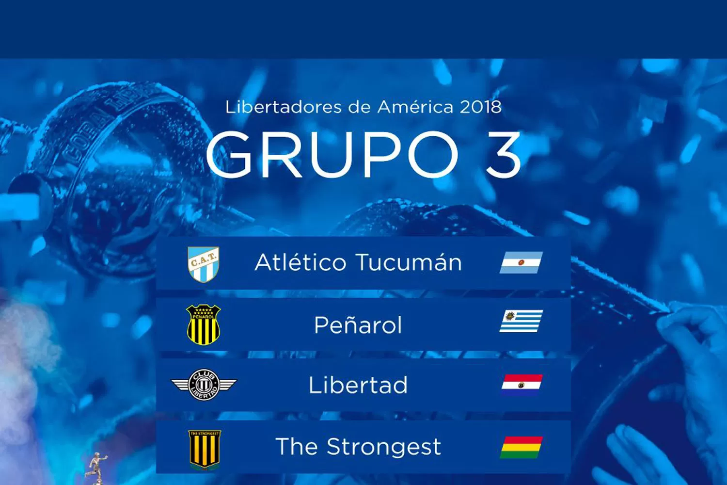 Este es el fixture de Atlético para la Copa Libertadores