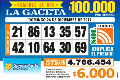 Los Números de Oro de LA GACETA