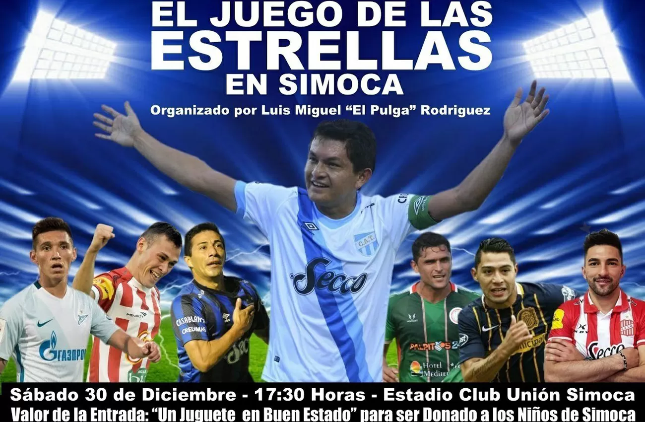 Se viene El juego de las estrellas, organizado por el Pulga Rodríguez en beneficio de los niños de Simoca