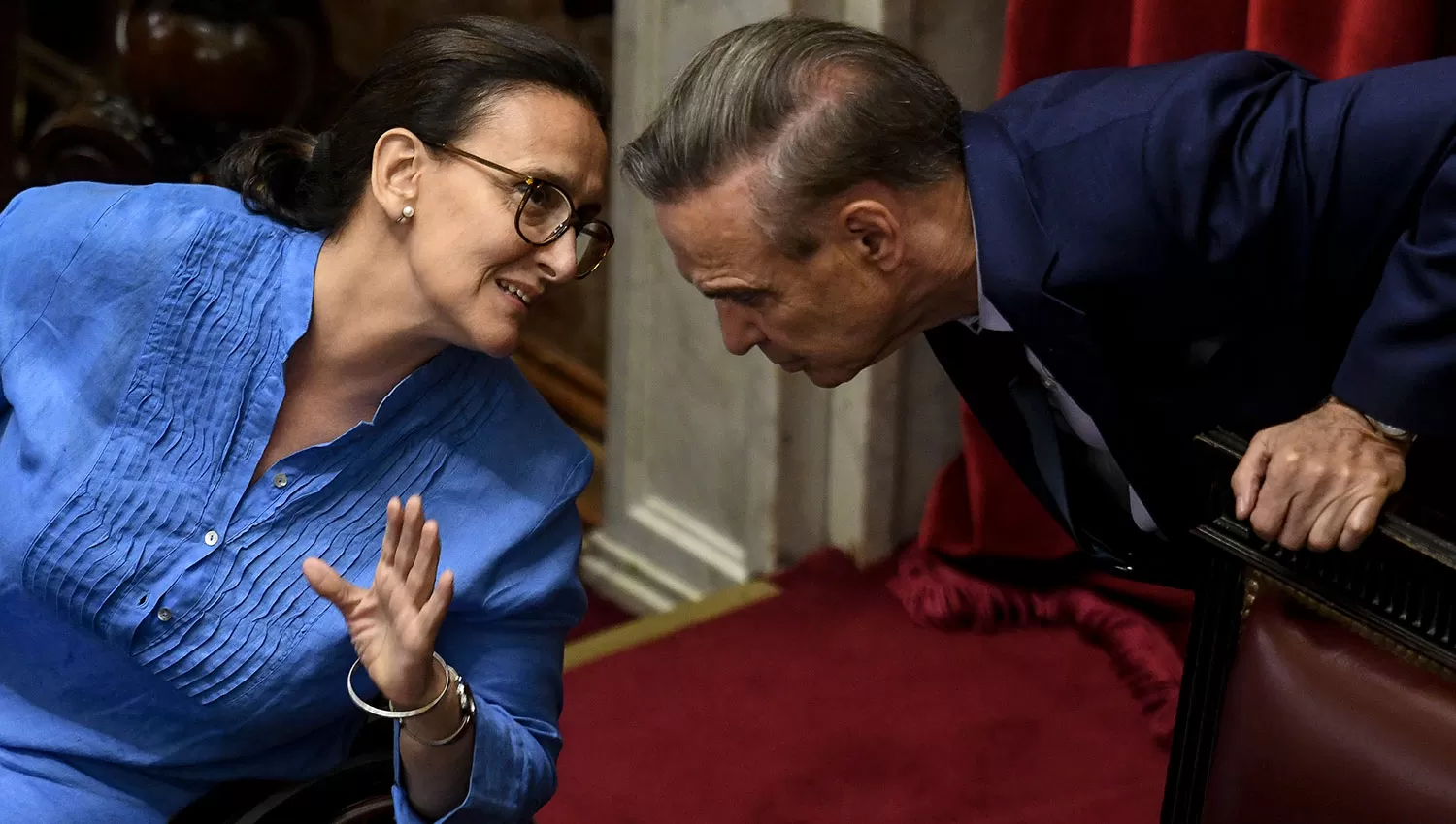 Gabriela Michetti tuvo un fuerte cruce con Fernández de Kirchner durante el debate. TÉLAM