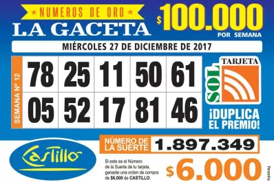 Los Números de Oro de LA GACETA