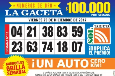 Los Números de Oro de LA GACETA