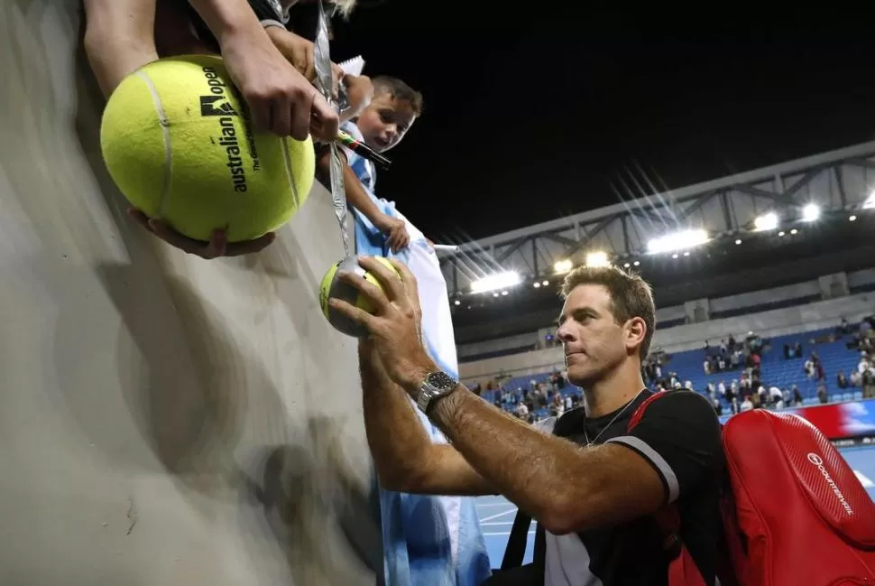 REQUERIDO. Juan Martín del Potro venció en su debut a Tiafoe y mañana a la madrugada irá por Khachanov. Reuters