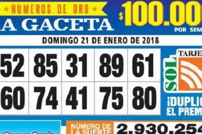 Los Números de Oro de LA GACETA