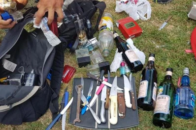 Secuestran drogas, alcohol y armas blancas antes del Superclásico