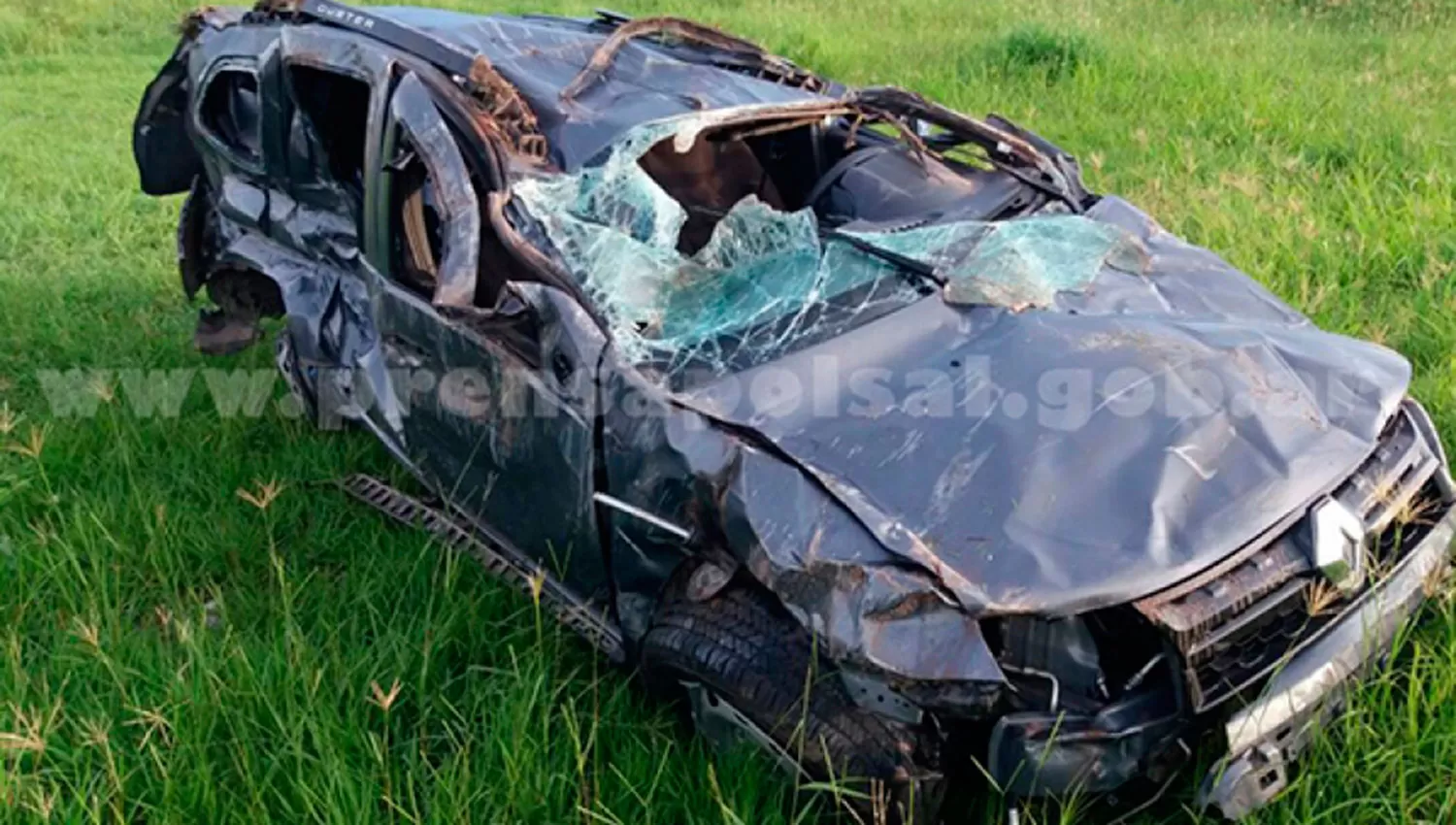 Así quedó el vehículo luego del accidente. 