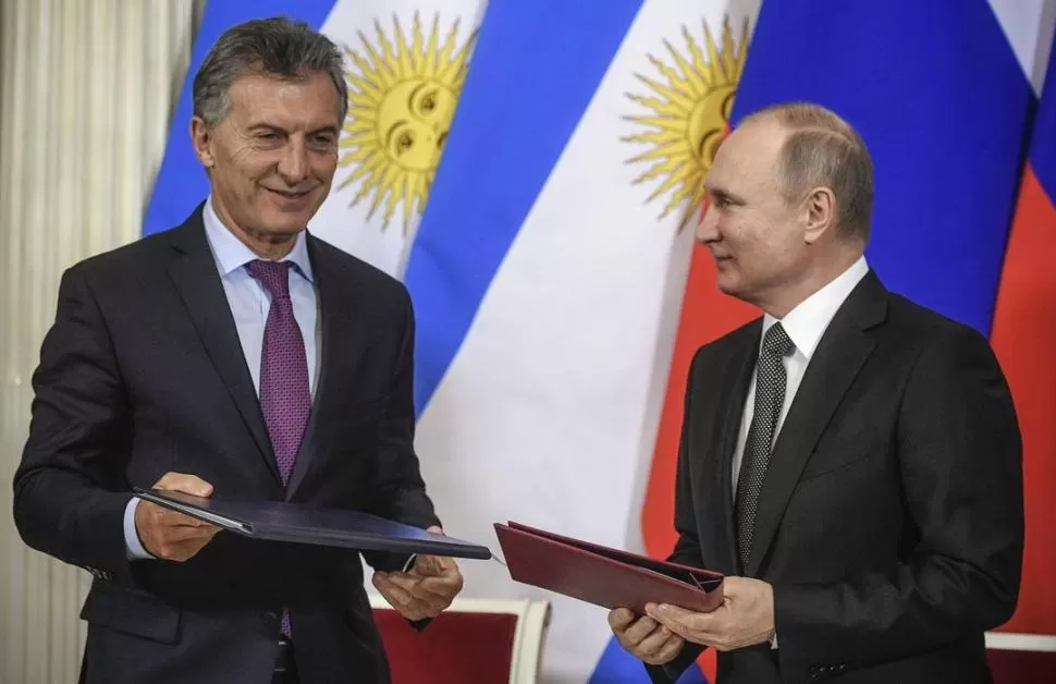 EN EL KREMLIN. Mauricio Macri y Vladimir Putin reconocieron que tienen muchas posturas similares respecto de los temas internacionales y regionales. reuters 