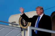 Trump llegó sonriente y con otro ultimátum