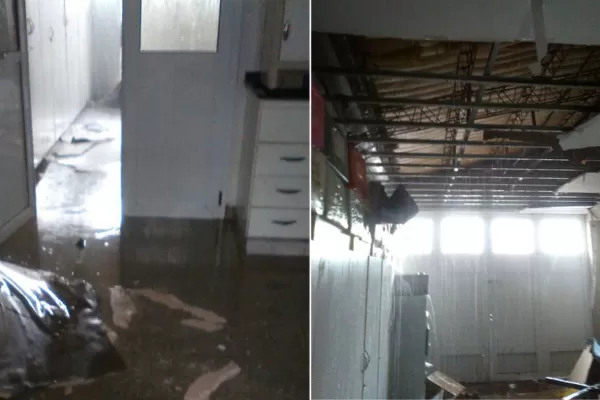 Video: se desplomó el cielorraso de la policlínica de Villa Angelina