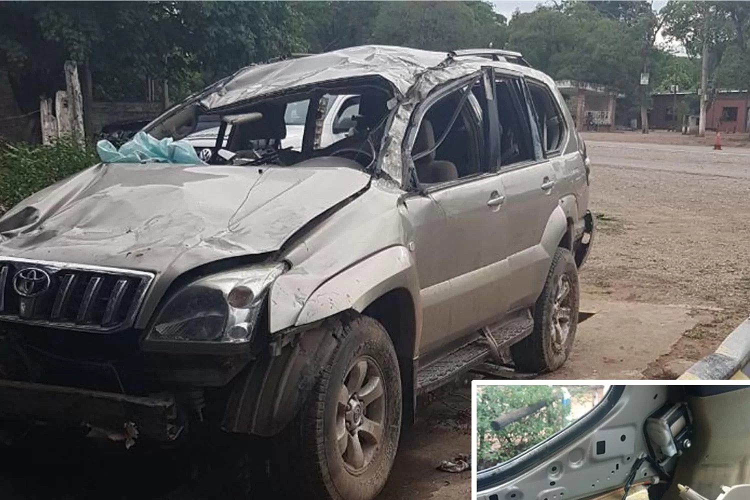 Volcó y le encontraron droga