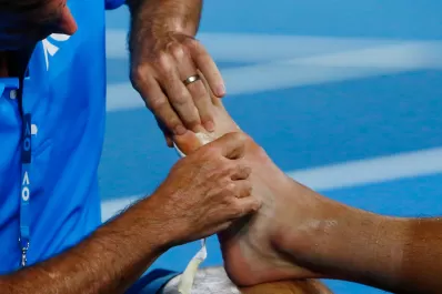 Mucho más que ampollas: cómo le quedó el pie al surcoreano que perdió con Federer