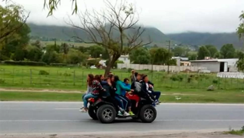 LA FOTO VIRALIZADA. Adrián Maza, quien propagó la imagen por las redes sociales, indicó que se trata del kilómetro 60 de la ruta 307. foto de Adrián Maza 