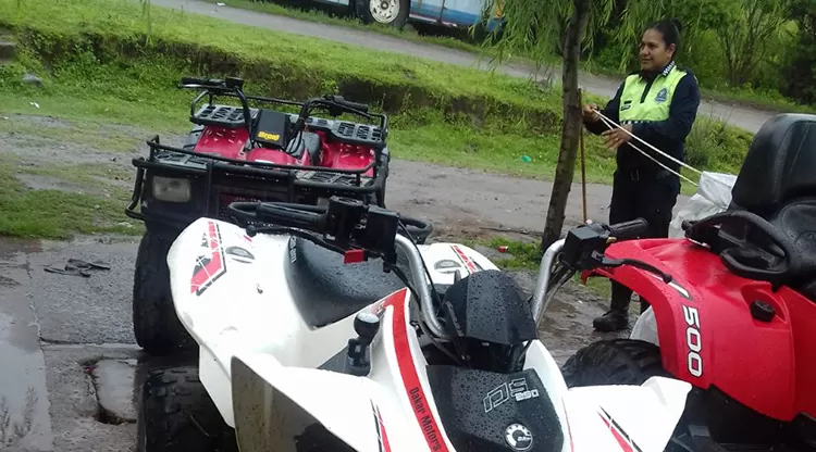 La Policía pidió mayor atención a los padres de los menores que conducen los cuatri.