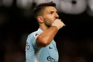Agüero se quiere poner la 9 de la Selección en Rusia: marcó cuatro goles en la paliza del Manchester City al Leicester