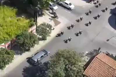 Video: el cortejo fúnebre fue seguido por patrullas y autos particulares