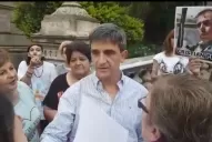 Pablo Yedlin vivió un momento de tensión durante la marcha por los policías asesinados