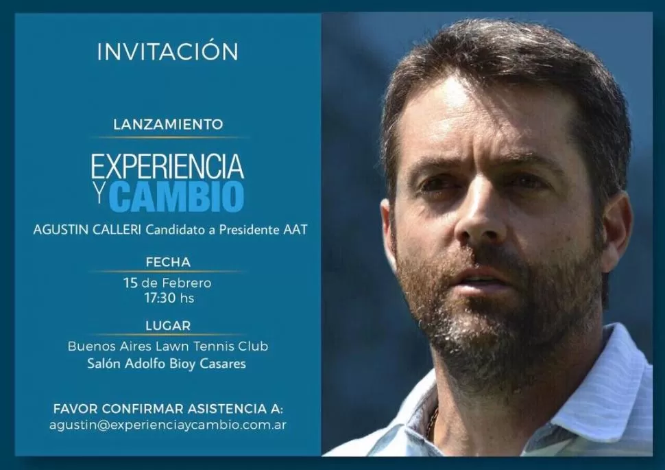 CAMBIO. En gestión política Calleri ya trabajó; quiere ser dirigente deportivo. 