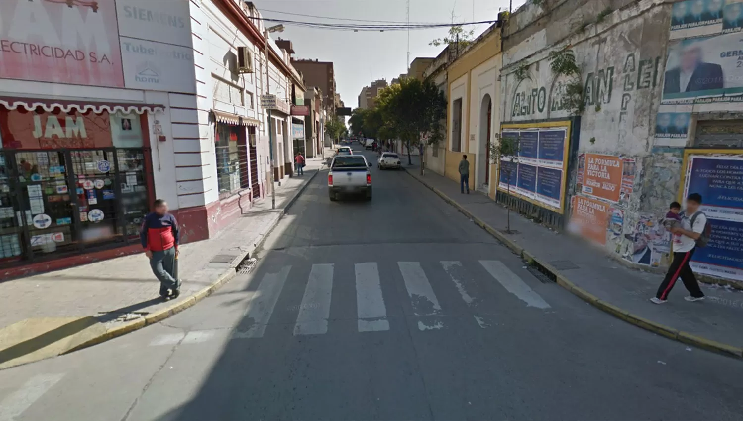 La esquina donde se produjo el asalto.