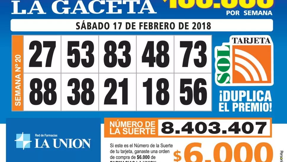 Los Números de Oro de LA GACETA