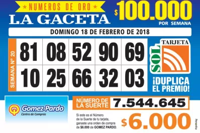 Los Números de Oro de LA GACETA